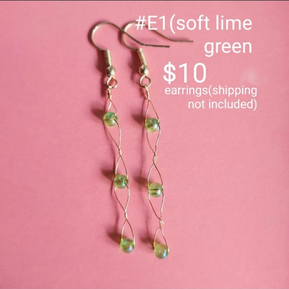 #E1 ( soft lime green) earrings